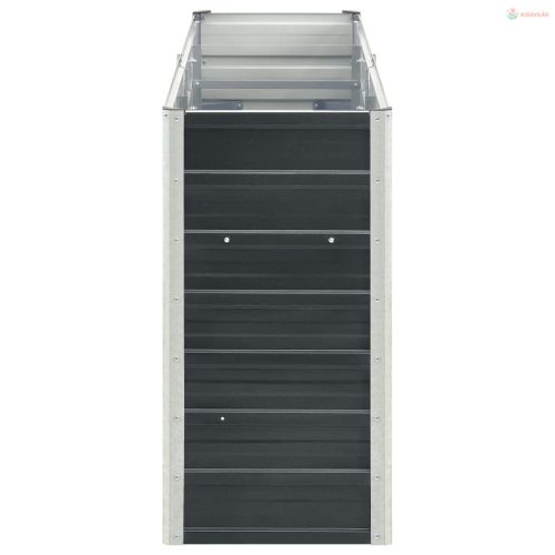 Antracitszürke horganyzott acél kerti magaságyás 240x40x77 cm