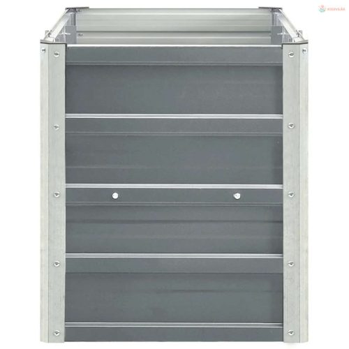 Szürke horganyzott acél kerti magaságyás 240 x 40 x 45 cm