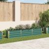 Zöld horganyzott acél kerti magaságyás 240 x 40 x 45 cm