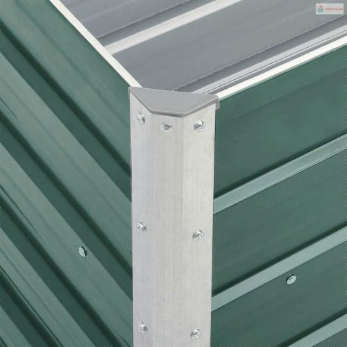 Zöld horganyzott acél kerti magaságyás 240 x 40 x 45 cm