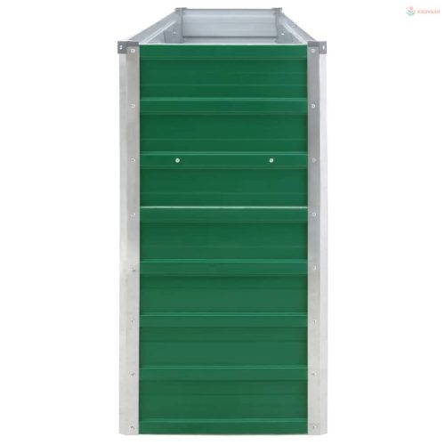 Zöld horganyzott acél kerti magaságyás 320 x 40 x 77 cm