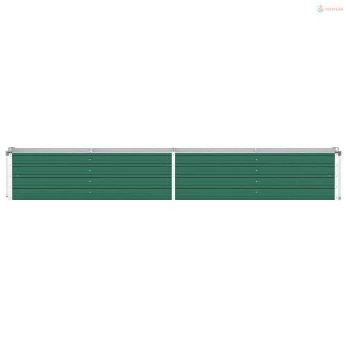 Zöld horganyzott acél kerti magaságyás 320 x 40 x 45 cm