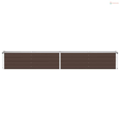 Barna horganyzott acél kerti magaságyás 320 x 40 x 45 cm