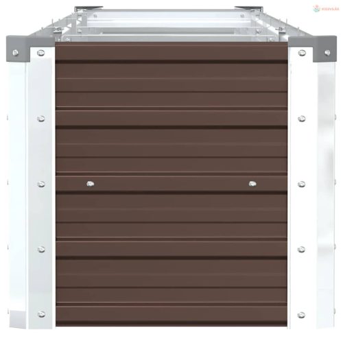 Barna horganyzott acél kerti magaságyás 320 x 40 x 45 cm