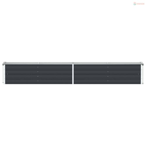 Antracitszürke horganyzott acél kerti magaságyás 320x40x45 cm