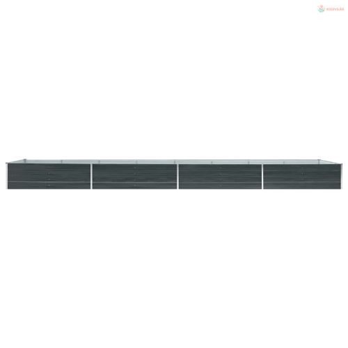 Antracitszürke horganyzott acél kerti magaságyás 600x80x45 cm