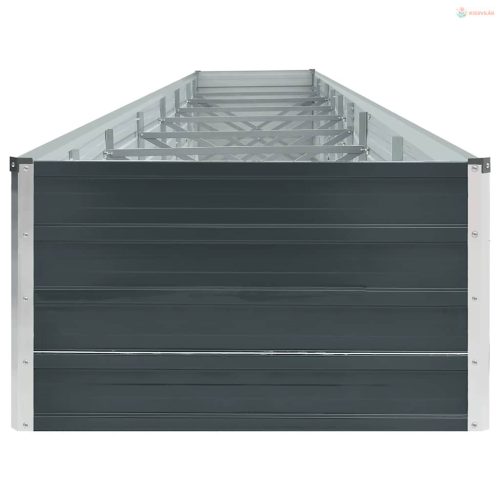 Antracitszürke horganyzott acél kerti magaságyás 600x80x45 cm
