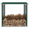 Zöld horganyzott acél kerti tűzifatároló 172 x 91 x 154 cm