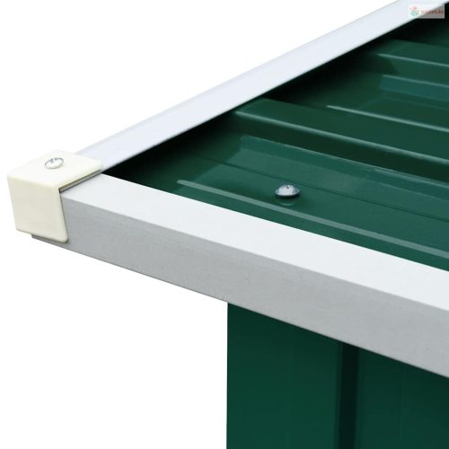 Zöld horganyzott acél kerti tűzifatároló 172 x 91 x 154 cm