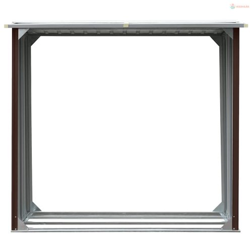 Barna horganyzott acél kerti tűzifatároló 172 x 91 x 154 cm