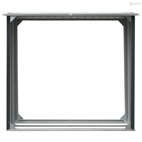 Antracit horganyzott acél tűzifatároló 172 x 91 x 154 cm