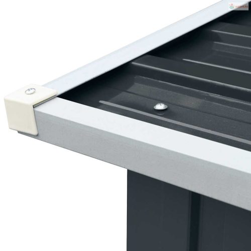 Antracit horganyzott acél tűzifatároló 172 x 91 x 154 cm