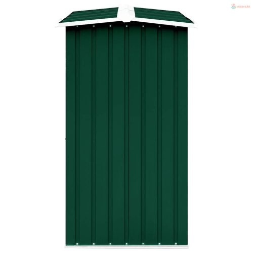Zöld horganyzott acél kerti tűzifatároló 330 x 92 x 153 cm