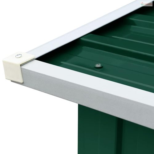 Zöld horganyzott acél kerti tűzifatároló 330 x 92 x 153 cm