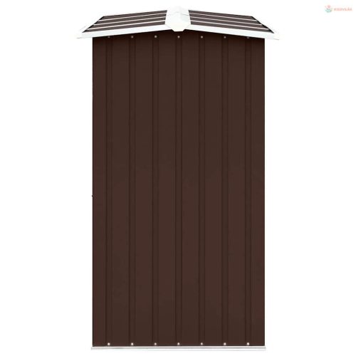 Barna horganyzott acél kerti tűzifatároló 330 x 92 x 153 cm