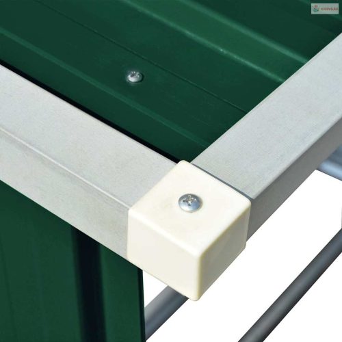 Zöld horganyzott acél kerti tűzifatároló 163 x 83 x 154 cm