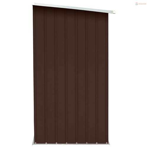 Barna horganyzott acél kerti tűzifatároló 163 x 83 x 154 cm