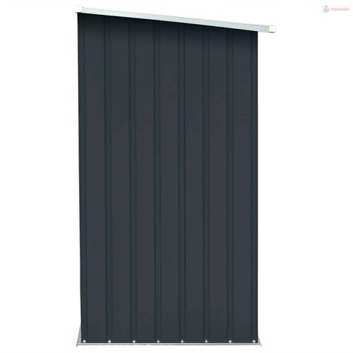 Antracit horganyzott acél kerti tűzifatároló 163 x 83 x 154 cm