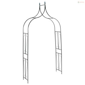 Sötétzöld vas kerti boltív 142 x 37 x 275 cm