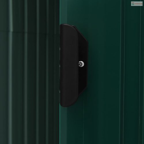 Zöld vas kerti fészer állvánnyal 205 x 130 x 183 cm