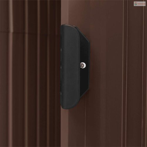 Barna vas kerti fészer állvánnyal 205 x 130 x 183 cm