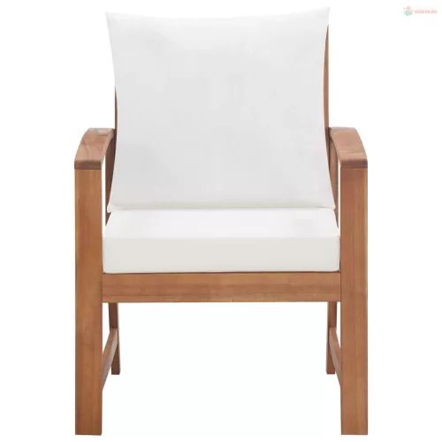 4 részes tömör akácfa kerti ülőgarnitúra párnákkal