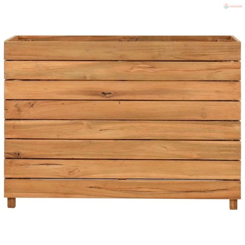 Újrahasznosított tíkfa és acél magaságyás 100 x 40 x 72 cm