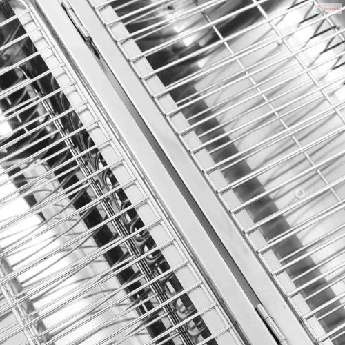 Rozsdamentes acél hordozható asztali faszenes grillsütő