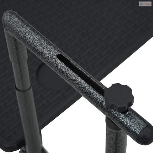 Fekete rattan hatású műanyag függő erkélyasztal 60x64x83,5 cm