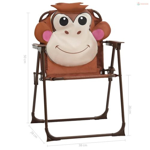 3 részes barna kerti gyerekbisztrószett napernyővel