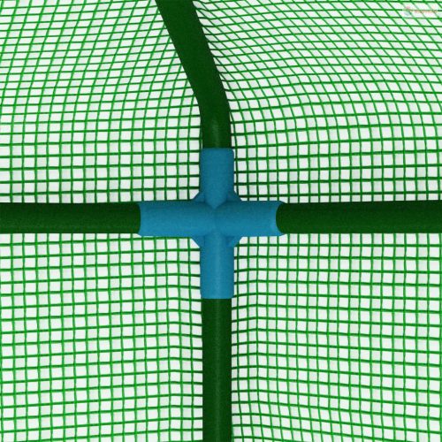 Acél melegház polcokkal 227 x 223 cm