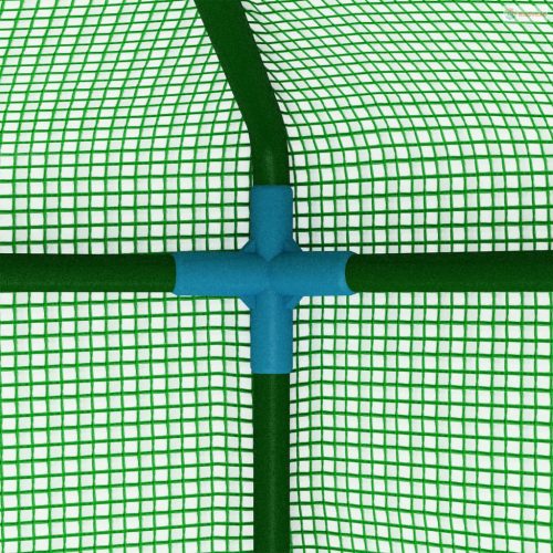 Acél melegház polcokkal 143 x 143 x 195 cm