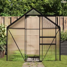 Antracitszürke alumínium melegház alapzattal 4,75 m²