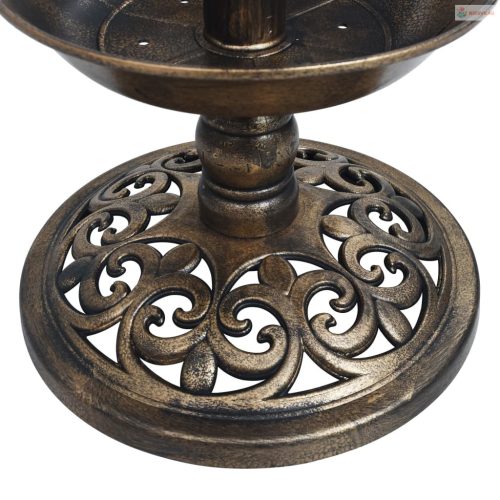 Dekoratív műanyag madárfürdető napelemes LED-lámpával