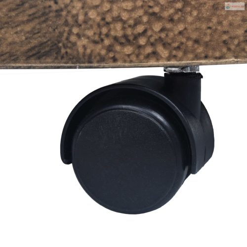 6 db bronzszínű gurulós műanyag virágtartó 30 cm