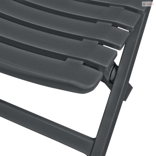 3-részes összecsukható antracitszürke műanyag bisztrószett