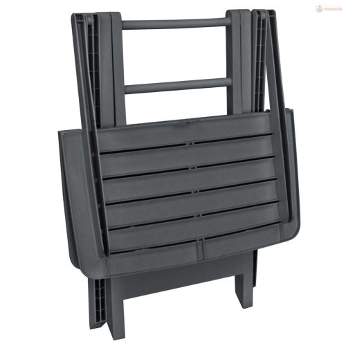 3-részes összecsukható antracitszürke műanyag bisztrószett