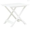 Fehér műanyag összecsukható kerti asztal 79 x 72 x 70 cm