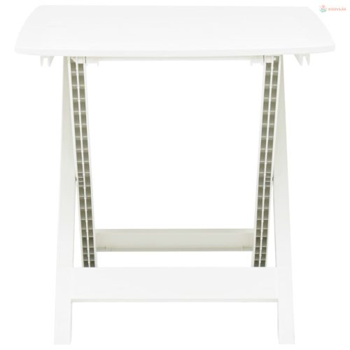 Fehér műanyag összecsukható kerti asztal 79 x 72 x 70 cm