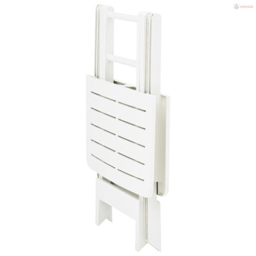 Fehér műanyag összecsukható kerti asztal 79 x 72 x 70 cm