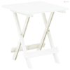 Fehér műanyag összecsukható kerti asztal 45 x 43 x 50 cm