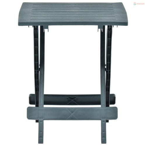 Zöld műanyag összecsukható kerti asztal 45 x 43 x 50 cm