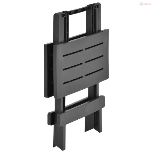 Antracitszürke műanyag összecsukható kerti asztal 45x43x50 cm