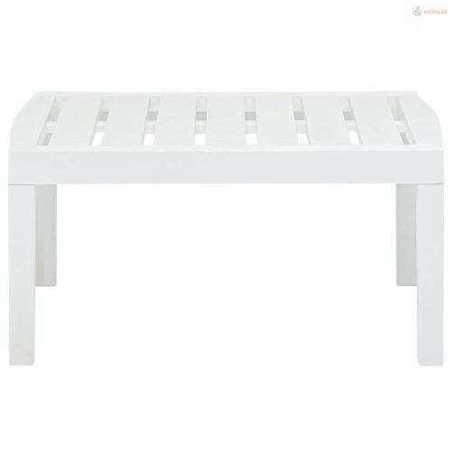 Fehér műanyag kerti asztal 78 x 55 x 38 cm