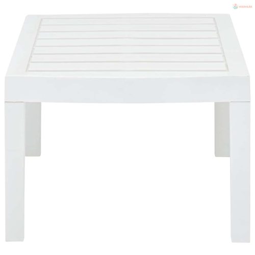 Fehér műanyag kerti asztal 78 x 55 x 38 cm