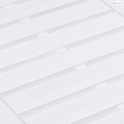 Fehér műanyag kerti asztal 78 x 55 x 38 cm