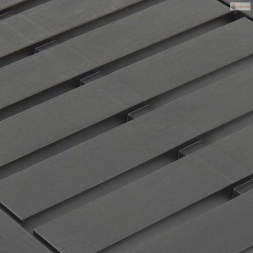 Antracitszürke műanyag kerti asztal 78 x 55 x 38 cm