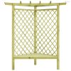 Impregnált fenyőfa kerti sarokpergola 130 x 130 x 197 cm