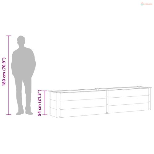 Szürke WPC kerti magaságyás 250 x 50 x 54 cm