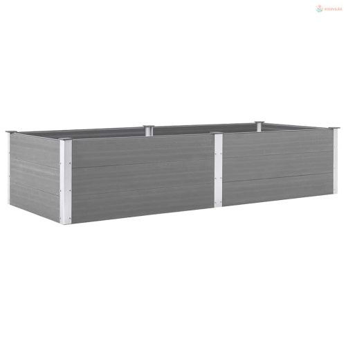 Szürke WPC kerti magaságyás 250 x 100 x 54 cm